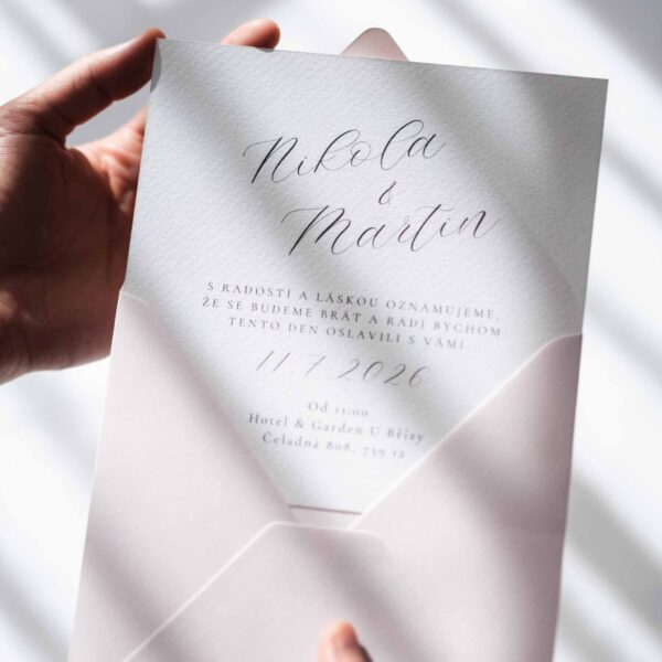 elegantní svatební oznámení valeria