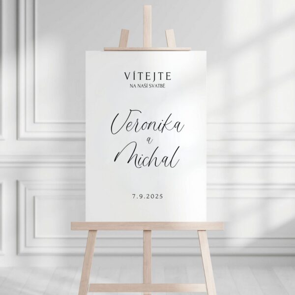 uvítací tabule aura svatební