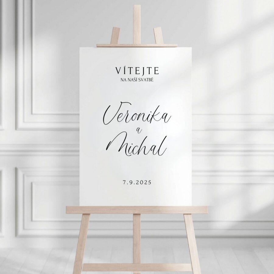 uvítací tabule aura svatební