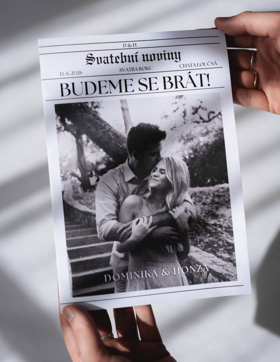 svatební oznámení noviny