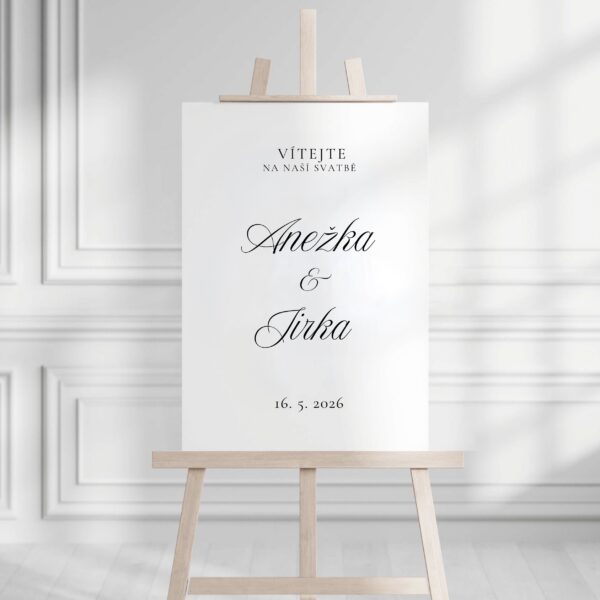 svatební uvítací cedule velvet