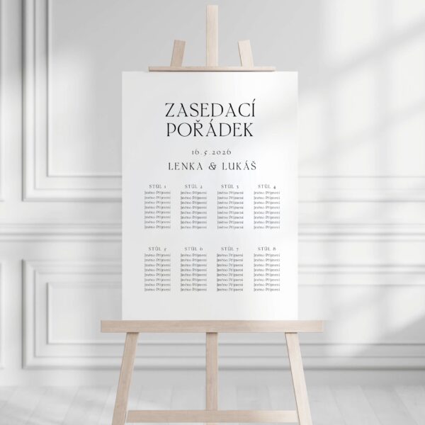 zasedací pořádek claudia