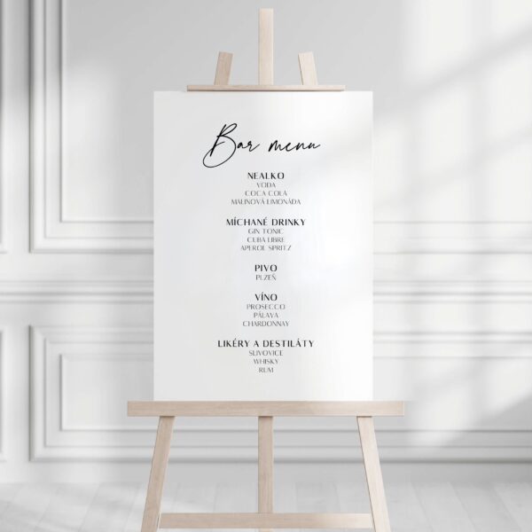 bar menu