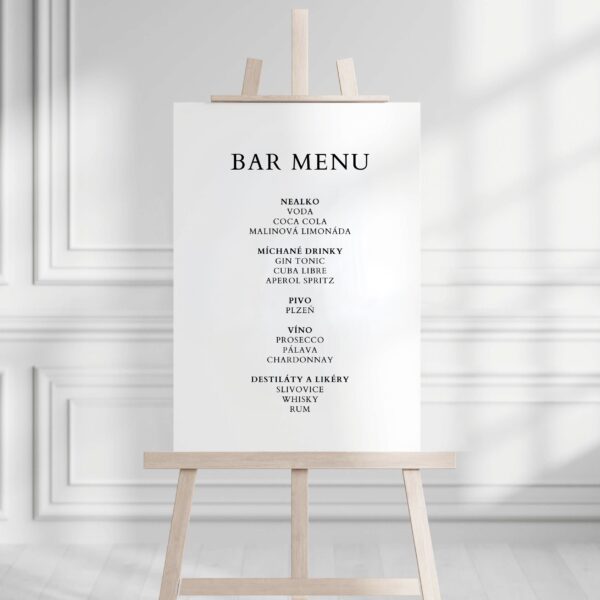 bar menu tabule