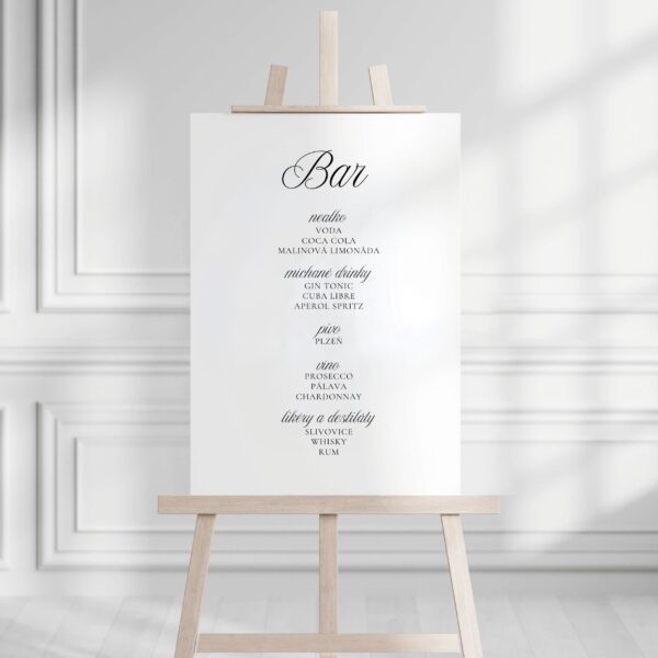 bar menu