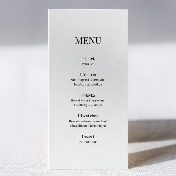 svatební menu moon
